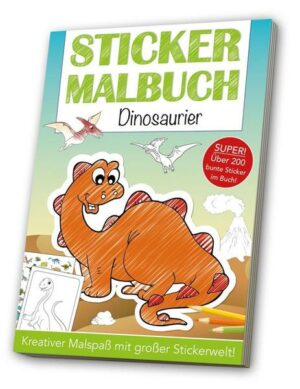 Stickermalbuch: Dinosaurier