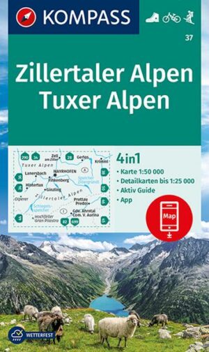 KOMPASS Wanderkarte 37 Zillertaler Alpen