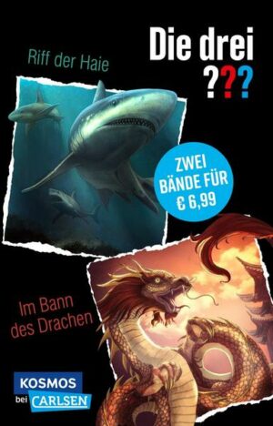 Die drei ???: Doppelband – Enthält die Bände: Die drei ??? und das Riff der Haie / Im Bann des Drachen