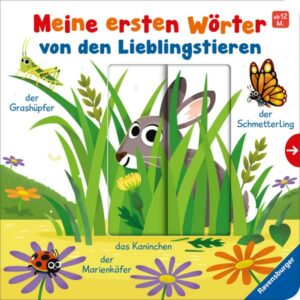 Meine ersten Wörter von den Lieblingstieren - Sprechen lernen mit großen Schiebern und Sachwissen für Kinder ab 12 Monaten