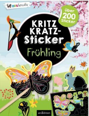 Kritzkratz-Sticker Frühling