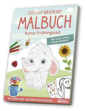 Glitzer-Sticker-Malbuch Frühling