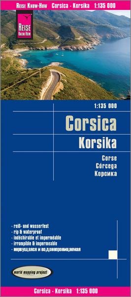 Reise Know-How Landkarte Korsika / Corsica (1:135.000)