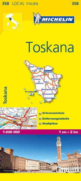 Michelin Lokalkarte Toskana 1 : 200 000