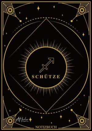 Edles Notizbuch Sternzeichen Schütze | Designed by Alfred Herler