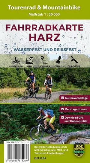 Fahrradkarte Harz 1 : 50 000