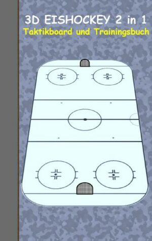 3D Eishockey 2 in 1 Taktikboard und Trainingsbuch