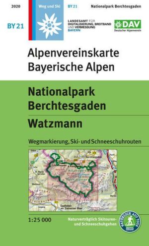 DAV Alpenvereinskarte Bayerische Alpen 21. Nationalpark Berchtesgaden