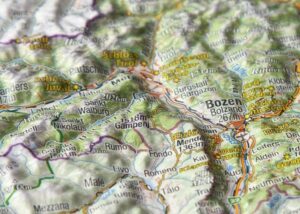 Reliefpostkarte Südtirol