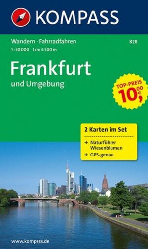 KOMPASS Wanderkarte 828 Frankfurt und Umgebung