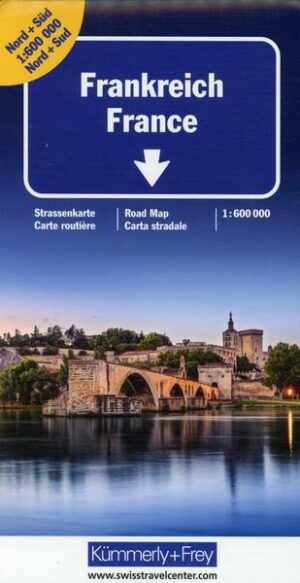 Frankreich Nord+Süd Strassenkarte 1:600 000