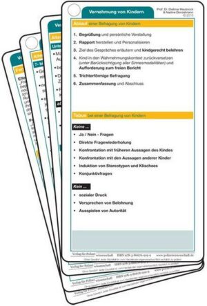 Einsatzkarten Vernehmung von Kindern