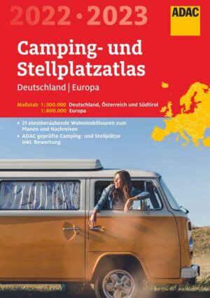 ADAC Camping- und StellplatzAtlas2022/23 Deutschland 1:300 000