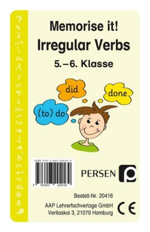 Memorise it! Irregular Verbs