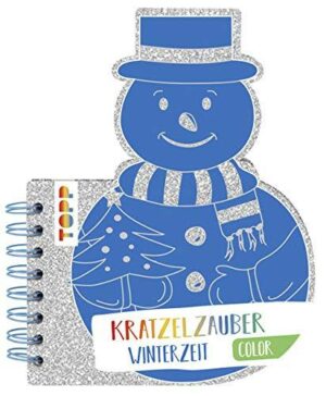 Kratzelzauber Color Winterzeit (Kratzelbuch in Schneemannform)