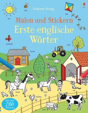 Malen und Stickern: Erste englische Wörter