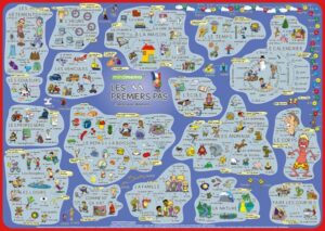 Mindmemo Lernposter - Les premiers pas - Französisch für Anfänger - spielend Französisch lernen Kinder