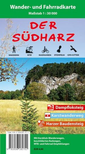 Südharz Wander- und Fahrradkarte