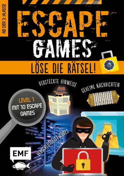 Escape Games Level 1 (orange) – Löse die Rätsel! – 10 Escape Games ab der 3. Klasse
