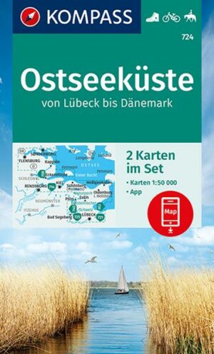 KOMPASS Wanderkarte 724 Ostseeküste von Lübeck bis Dänemark