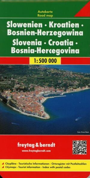 Slowenien / Kroatien / Bosnien-Herzegowina 1 : 500 000. Autokarte
