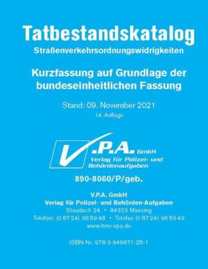 Bundeseinheitlicher Tatbestandskatalog Polizeifassung