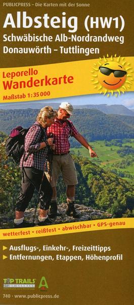 Wanderkarte Albsteig (HW1)