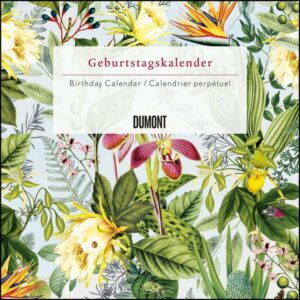 Immerwährender Geburtstagskalender floral – Archive by Portico Designs – Quadrat-Format 24 x 24 cm
