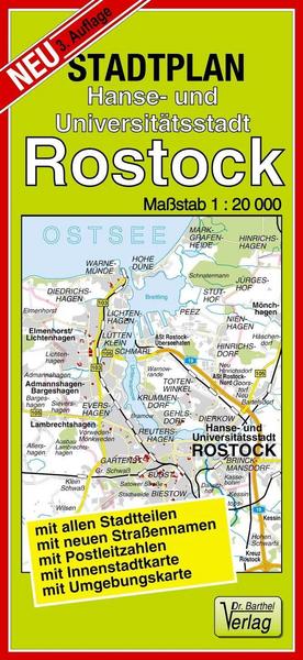 Stadtplan Hanse - und Universitätsstadrstadt Rostock 1 : 20 000