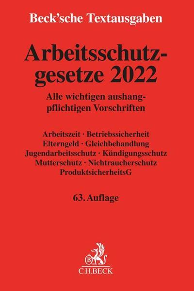Arbeitsschutzgesetze 2022