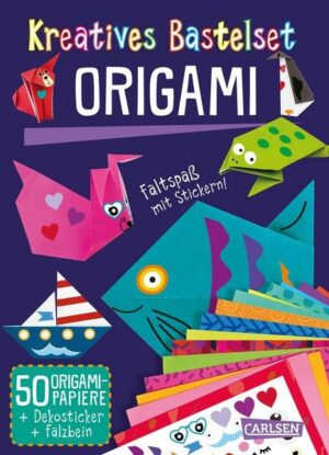 Kreatives Bastelset: Origami: Set mit 50 Faltbögen