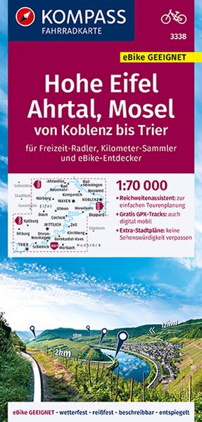 KOMPASS Fahrradkarte 3338 Hohe Eifel