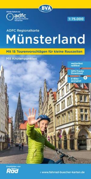 ADFC Regionalkarte Münsterland mit Tourenvorschlägen