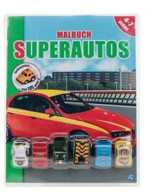 Malbuch mit Fahrzeugen 'Super-Autos'