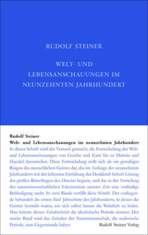 Welt- und Lebensanschauungen im neunzehnten Jahrhundert