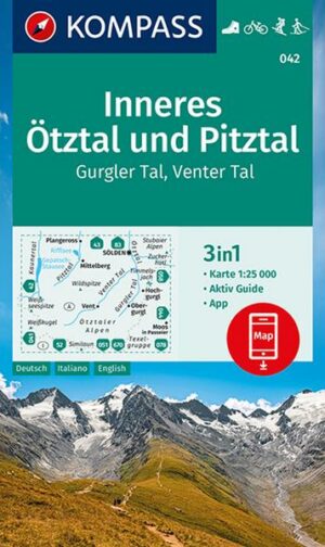 KOMPASS Wanderkarte 042 Inneres Ötztal und Pitztal