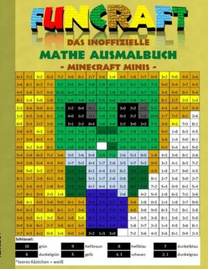 Funcraft - Das inoffizielle Mathe Ausmalbuch: Minecraft Minis (Cover Zombie)