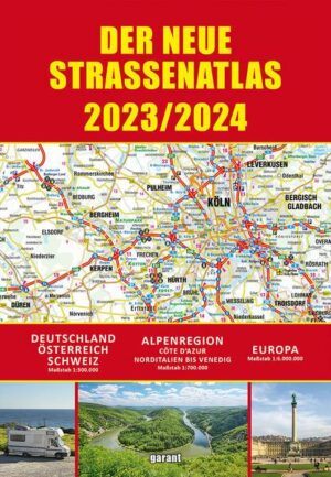 Straßenatlas 2023/2024 für Deutschland und Europa