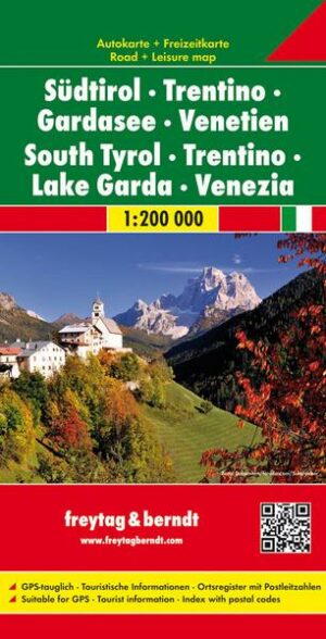 Südtirol - Trentino - Gardasee - Venetien 1:200.000  Auto- und Freizeitkarte