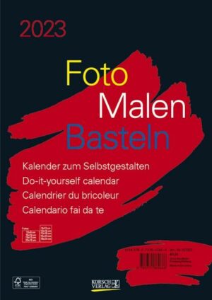 Foto-Malen-Basteln Bastelkalender A4 schwarz 2023