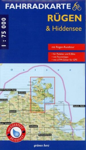 Fahrradkarte Rügen & Hiddensee 1 : 75 000
