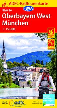 ADFC-Radtourenkarte 26 Oberbayern West / München 1:150.000