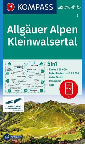 KOMPASS Wanderkarte Allgäuer Alpen