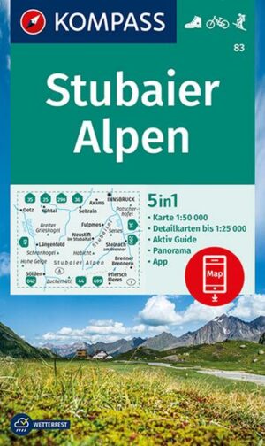 KOMPASS Wanderkarte 83 Stubaier Alpen