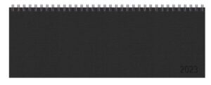 Tischquerkalender Professional Premium schwarz 2023