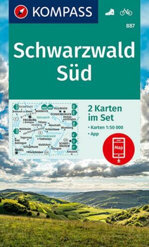 KOMPASS Wanderkarte 887 Schwarzwald Süd