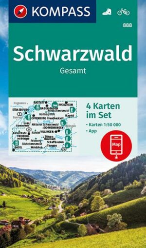 KOMPASS Wanderkarte 888 Schwarzwald Gesamt