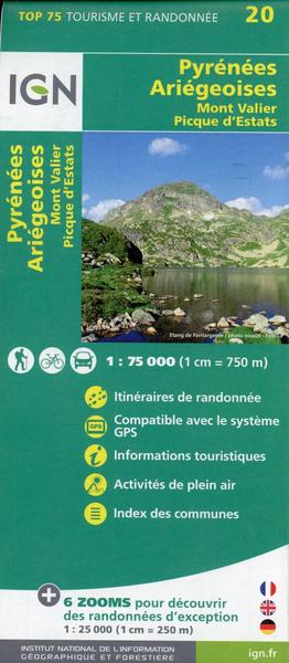 IGN 75 000 Touristische Wanderkarte 20 Pyrénées
