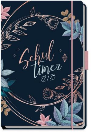 Trötsch Schülerkalender Specials mit Gummiband und Stifthalter Leaves 2022/2023