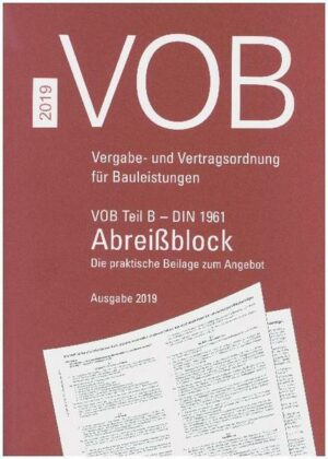 VOB Teil B - DIN 1961 - Abreißblock